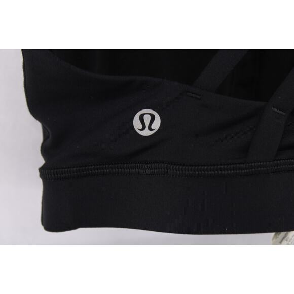 Lululemon Women's Sz 4 Soul Cycle Run Energy Bra in Black Sports - Picture 3 of 4